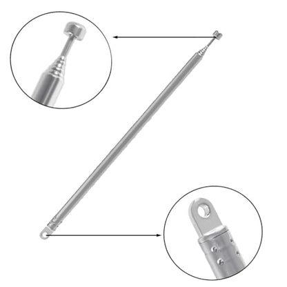 2pcs Telescopic Antenna 7 Sections Telescopic 74cm AM FM Antenna Portable Radio Antenna Replacement for Radio, TV and Other Electric Products - size: 7 Sections-2pcs