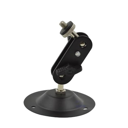 2 Pcs Wall Mount Round Base Flexible Bracket Stand for CCTV Camera Camcorder Universal Adjustment Monitoring Bracket (blackbracket) - size: (301)blackbracket