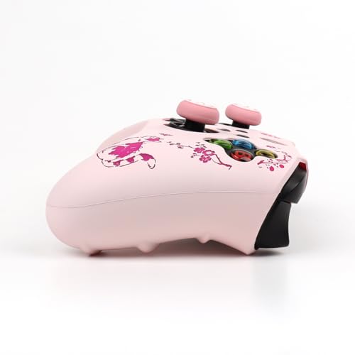 Cat Among Blossoming Branches Skin Compatible with Xbox Series X Wireless Controller, RALAN Protector Case， Customised Thumb Grips Cap - color: Cat Pink