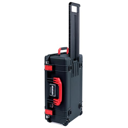 Black Pelican Air 1535 Carry-on Case - Comes empty - Red Handles & Latches. - color: Red Handles & Latches
