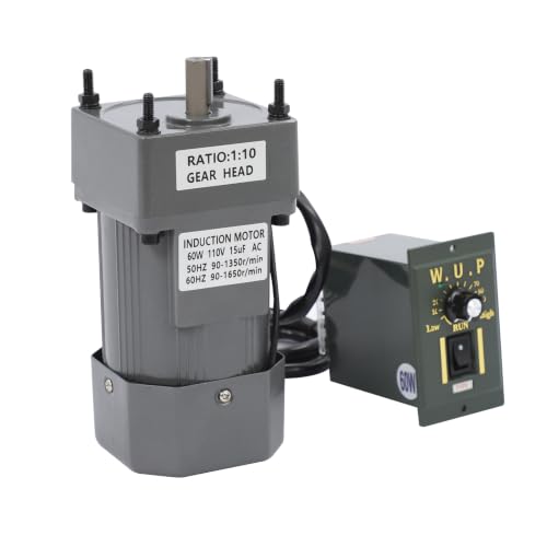 0-135RPM 60W 10K Variable Speed AC Gear Reduction Motor with Controller - color: 60W 10K