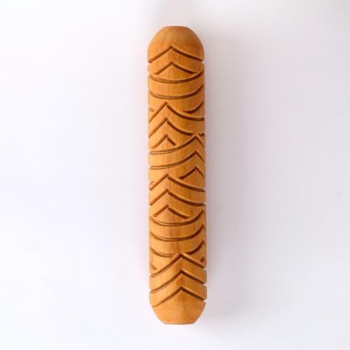 MKM Pottery Tools Wood Big Hand Rollers for Clay (BHR-160 Wandering Waves) - color: BHR-160 Wandering Waves