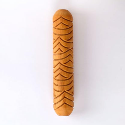MKM Pottery Tools Wood Big Hand Rollers for Clay (BHR-160 Wandering Waves) - color: BHR-160 Wandering Waves
