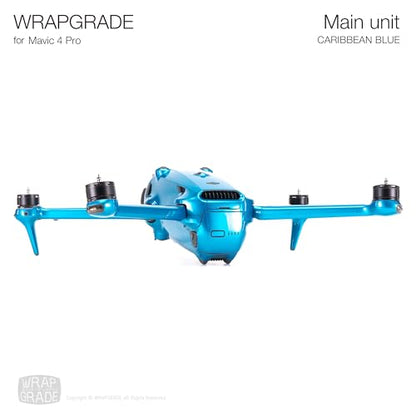 WRAPGRADE Full Wrap Skin Stickers Compatible with DJI Mavic 4 Pro (Caribbean Blue) - color: Caribbean Blue