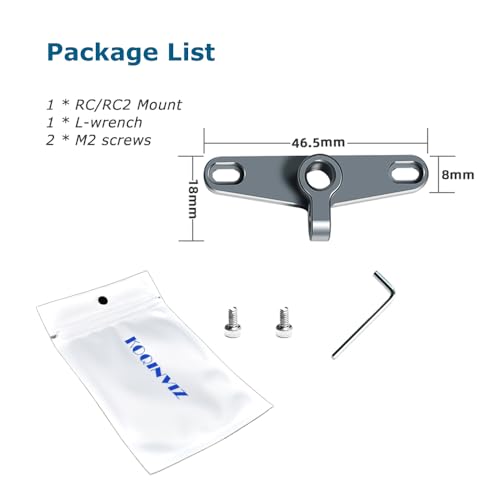 Bike Mount Tripod Adapter for DJI RC/RC2 Remote Control, Neck Strap Holder with 1/4" Screw Hole for DJI Mini 4/Mini 3 Pro