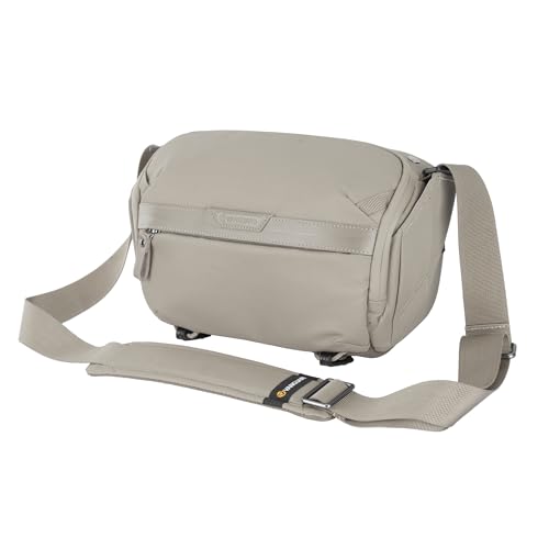 VANGUARD VEO Metro S4L Camera & Everyday Shoulder Bag (Cream) – Fits Mirrorless/DSLR + 2 Lenses, 8.3" Tablet Storage, Top-Access Design, Travel-Ready - color: Cream, size: 4L