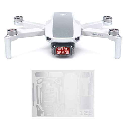 Wrapgrade Skin Compatible with DJI Mavic Mini & 2 SE & 4K | Accent Color (Airforce Silver) - color: Airforce Silver