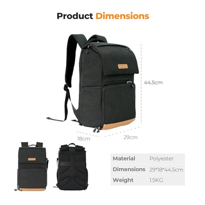 K&F CONCEPT 22L Camera Case for Photographers - color: Black