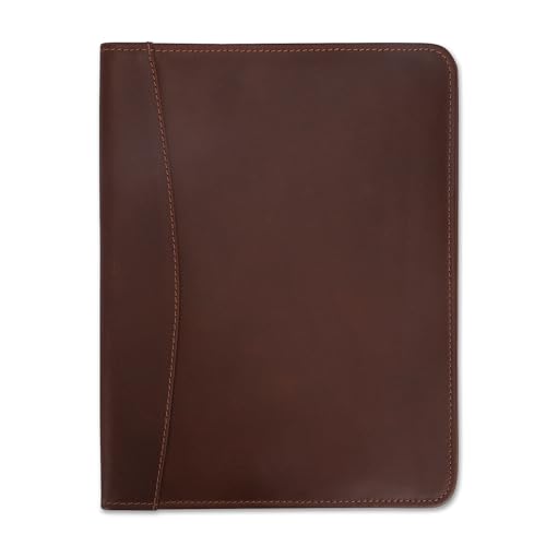 Heavy Duty Buffalo Leather Legal Pad Portfolio with Binder - Tan - color: Tan