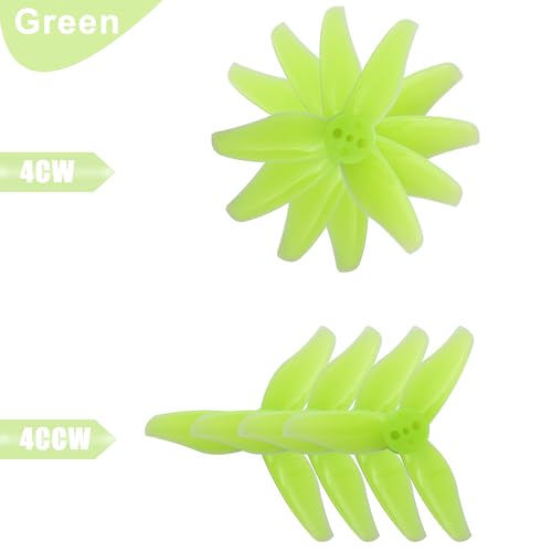 RC Propeller Gemfan 2023 2 Inch 3-Blade Propeller for RC FPV(Gray, Green) - color: Gray + Green