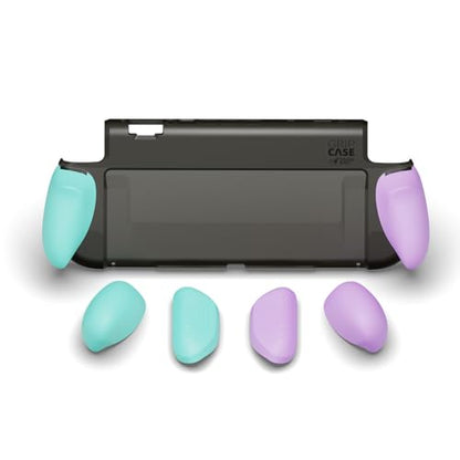 Savage Raven by Skull & Co. GripCase: Soft Protective Case with Replaceable Grips for Nintendo Switch 2- Light Purple/Light Green - color: Light Purple/Light Green, size: GripCase ONLY