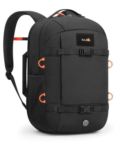Tolaccea Travel Laptop Backpack 30L Carry On TSA Approved for Commute Trips - color: Black