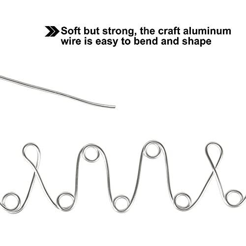 Tenn Well 9 Gauge Aluminum Craft Wire, 50 Feet 3mm Bendable Armature Wire - color: Silver, size: 9 Gauge