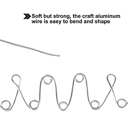 Tenn Well 9 Gauge Aluminum Craft Wire, 50 Feet 3mm Bendable Armature Wire - color: Silver, size: 9 Gauge