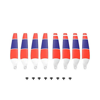 8pcs Propellers for DJI Mini 3 Pro Drone 6030F Prop Accessories Less Lower Noise Reduction Quick Release Propeller (red Blue White 8) - size: red blue white 8