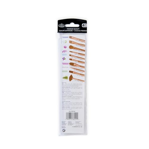 Royal & Langnickel Crafter's Choice Pro Synthetic Sable Filbert Craft Brush Set, 4pc - style: Filbert
