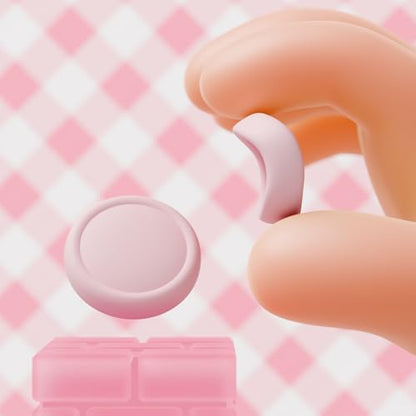 PlayVital Button Caps + Thumb Grip Set for Nintendo Switch 2, 2 Silicone Colorful ABXY Directional Button Covers & 2 Joystick Caps for Joycon - Pink - color: Pink