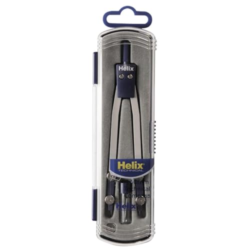 Helix Technical Compass Divider - for Precision Drawing - Wide Diameter & Durable Design - Professional Drafting Tool - with Extras