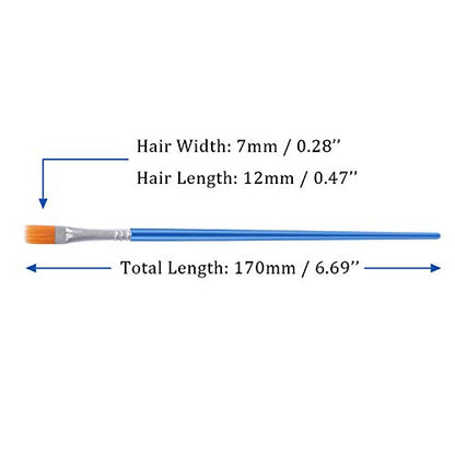 DECYOOL 100 Pcs Flat Paint Brushes Bulk, Small Paint Brush Set for Painting - style: Flat Paint Brushes