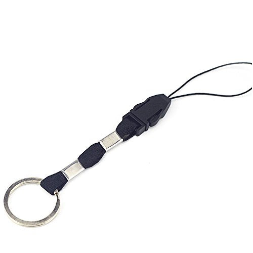 YOUOWO 10Pcs Nylon Finger Short Lanyards With Circular Ring Detachable - color: 10 Pack-black