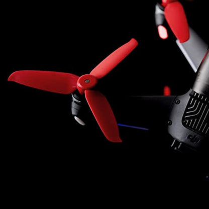 DJI FPV Drone 5328 Propellers 3-Blades Props Low Noise Quick-Release Upgrade Replacement Accessories (8pcs - 4CW 4CCW, Red) - color: Red
