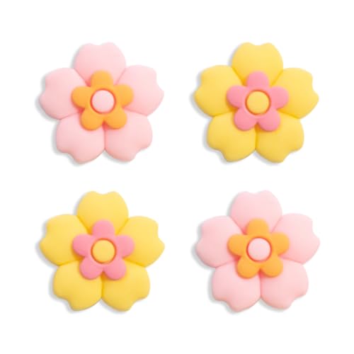 PERFECTSIGHT Cherry Blossom Switch Thumb Grips Kawaii Flower Joystick Caps for Nintendo Switch Lite/Switch OLED Joy con, 4 PCS Thumbstick Cover Analog Stick Button Cover, Sakura