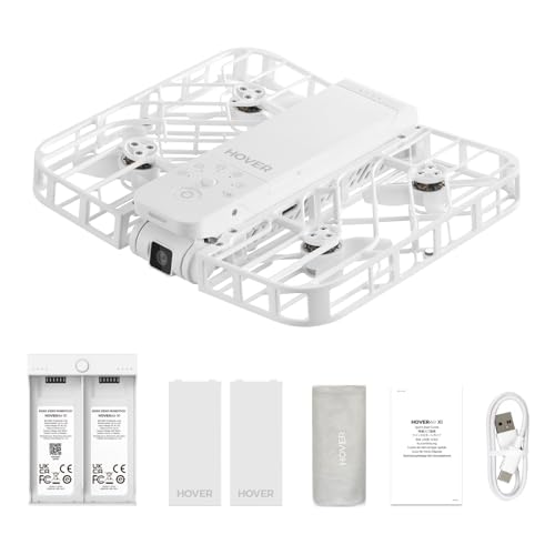HOVERAir X1 Drone with Camera, Follow-me Drone with Self-Flying Mode - color: White, size: Combo Plus