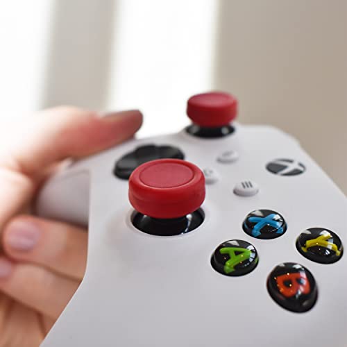 Setex Gecko Grip Thumbstick Grip Covers, PS5, Xbox, Switch, 1 Pair, Red - color: Red, size: 1 Pair