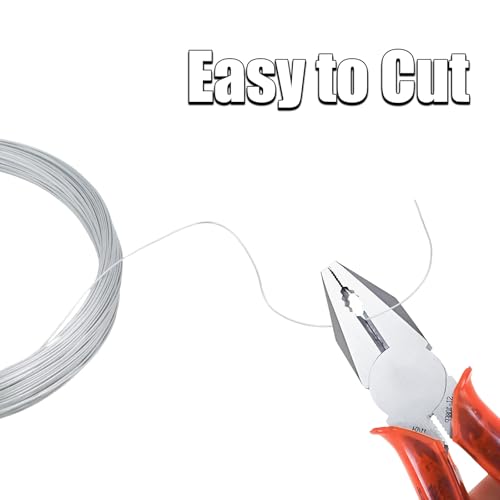 22 Gauge Aluminum Craft Wire, 164FT 0.6mm Silver Bendable Wire - size: 22, style: Silver