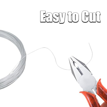 22 Gauge Aluminum Craft Wire, 164FT 0.6mm Silver Bendable Wire - size: 22, style: Silver