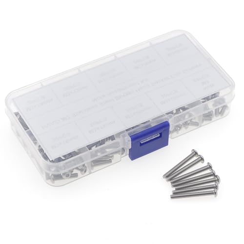 240PCS M3 304 Stainless Steel Button‑Head Socket Cap Screw & Nut Kit - size: M3