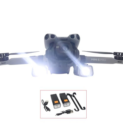 Mini5 Pro Drone Searchlights Night Light for DJI Mini 5 Pro Rechargeable Dual Light Multiple Modes Strobe Night Flight Light High Brightness LED Illumination Spotlight
