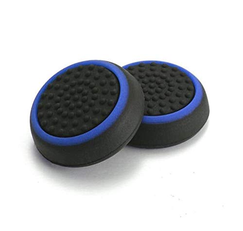Silicone Thumb Stick Joystick Cap Analog Grip Thumbsticks Cap Cover Case for Switch NS Controller (Black-Blue) - color: Black-Blue