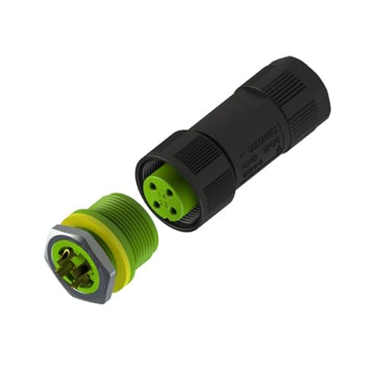 10 PCS/Set Industrial Male and Female Plug Panel Mount IP68 Waterproof M20 4-Pin Automotive Power Connector for Solar LED Lighting Drone - color: Ec04681-1114-bf 15a