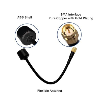 2PCS 5.8GHz FPV Antenna, 2.5db RHCP SMA Male Replacement Antenna - color: 2PCS-UP155R