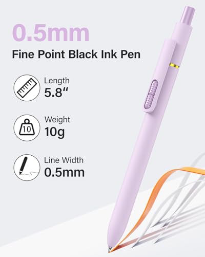 inkipen 8 Pcs Gel Pen-with Fidget Clip, Black Ink, Fine Point(0.5mm) - color: Morandi-8PCS
