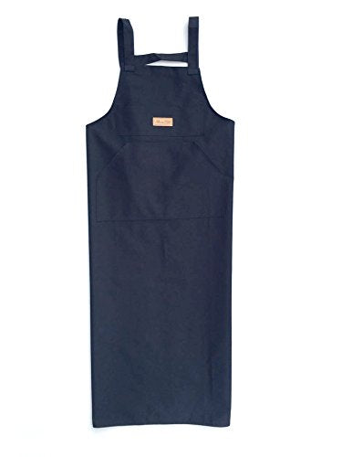 Artist apron/Long apron - Navy Blue - color: Indigo Blue