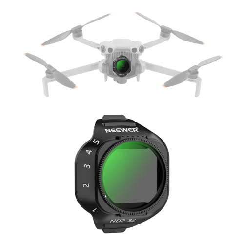 NEEWER Variable ND Filter Compatible with DJI Mini 5 Pro Drone, Snap On Adjustable Neutral Density (ND2-32, 1-5 Stops) Lens Filter Multicoated Optical Glass Aerial Camera Photography Accessories - size: Mini 5Pro, style: ND2-32