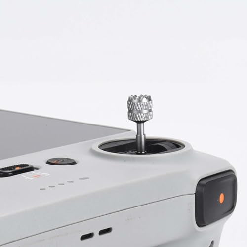 1 Pair Controller Stick Replacement for DJI RC/RC 2，Remote Controller Aluminium Thumb Sticks for DJI Mini 3 Pro/Mini 4 Pro/Air 3 Flip Fly More Combo Drone Accessories(Silver Grey)