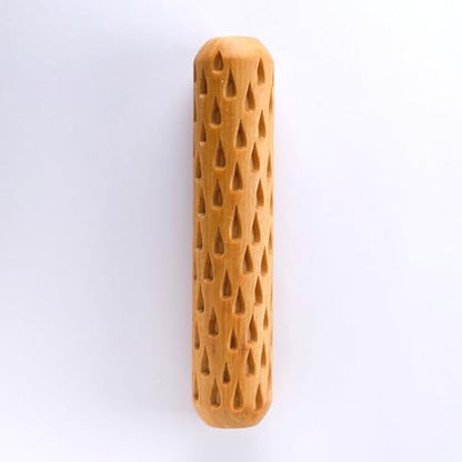 MKM Pottery Tools Wood Big Hand Rollers for Clay (BHR-152 Rain) - color: BHR-152 Rain