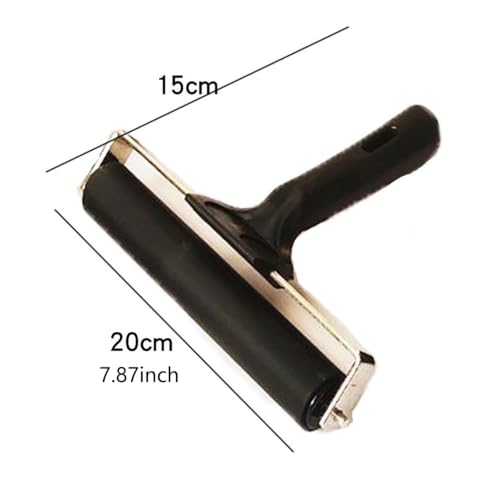YYaaloa 3 Pack Rubber Roller Brayer Rollers 2.4/4/7.9 Inch Art Craft Roller for Printmaking,Ink,Wallpapers Stamping Gluing Tools Oil Painting Tools (Black-2.4/4/7.9 Inch) - color: Black-2.4/4/7.9 Inch