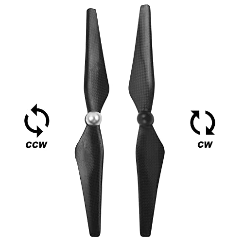FLYPIG 9450 Carbon Fiber Self-Tightening Propellers, 2 Pairs - color: Black