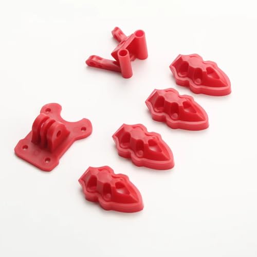 Drone Frame Kit Compatible with MARK4 5–9 Inch FPV Racing Drone – 5 Inch Drone Frame, 3D Printed Motor and Antenna Base Spare Parts, Durable Lightweight Design for RC FPV Builds (RED) - color: RED