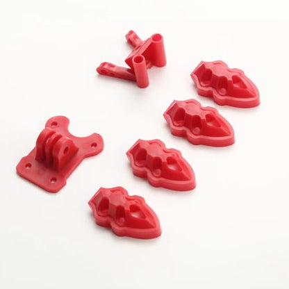 Drone Frame Kit Compatible with MARK4 5–9 Inch FPV Racing Drone – 5 Inch Drone Frame, 3D Printed Motor and Antenna Base Spare Parts, Durable Lightweight Design for RC FPV Builds (RED) - color: RED