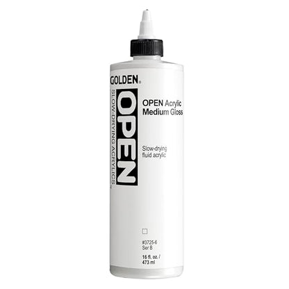 GOLDEN OPEN Acrylic Medium (Gloss), 16 fl. oz. Bottle - size: 16 Fl Oz (Pack of 1)