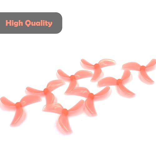 RC Propeller Gemfan 45mm 3-Blade Propeller for RC FPV Drone(Grey+Pink) - color: Grey+pink