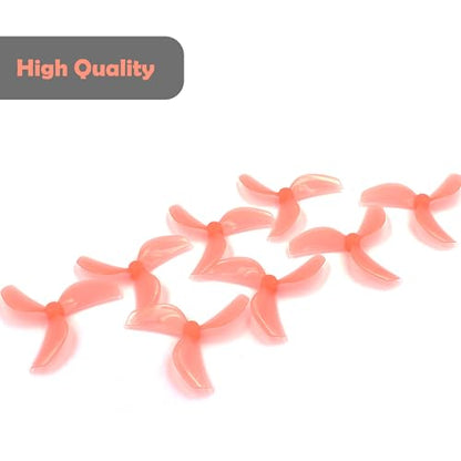 RC Propeller Gemfan 45mm 3-Blade Propeller for RC FPV Drone(Grey+Pink) - color: Grey+pink