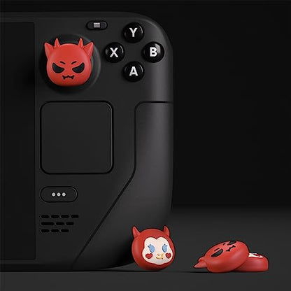 PlayVital Halloween Thumb Grip Caps for Steam Deck LCD, Silicone Thumbsticks Grips Joystick Caps for Steam Deck OLED - Little Devils - color: Little Devils