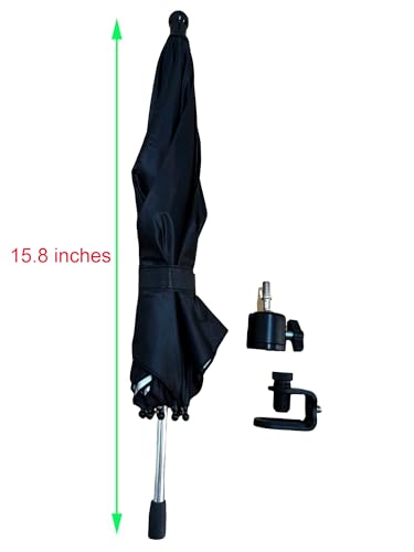 Laptop Sun Shade Umbrella with Clamp, 50cm Anti-Glare Screen Shade Reduces Glare & Reflections