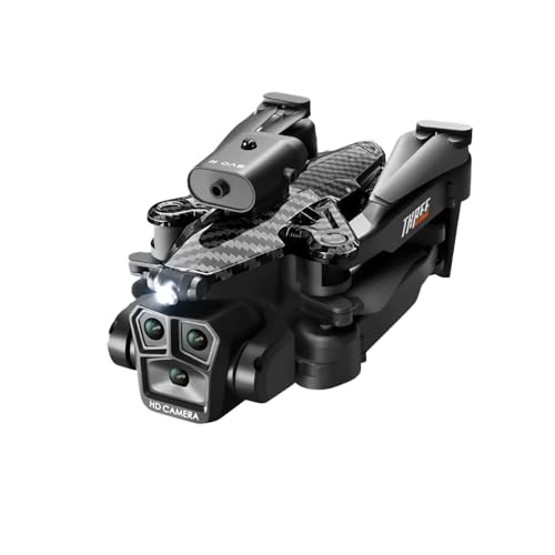 OBABO K10 Max Drone 4K High-Definition Three Camera Optical Flow Positioning Professional Aerial Photography Foldable Quadcopter (Carbon) - color: Carbon